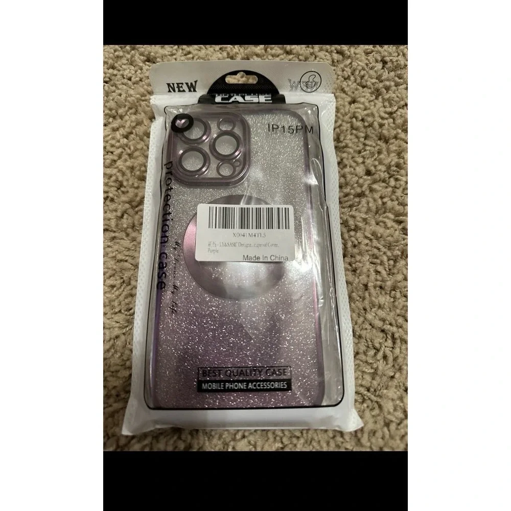 New Hython for iPhone 15 Pro Max Case Glitter, Clear Magnetic Phone Cases camera